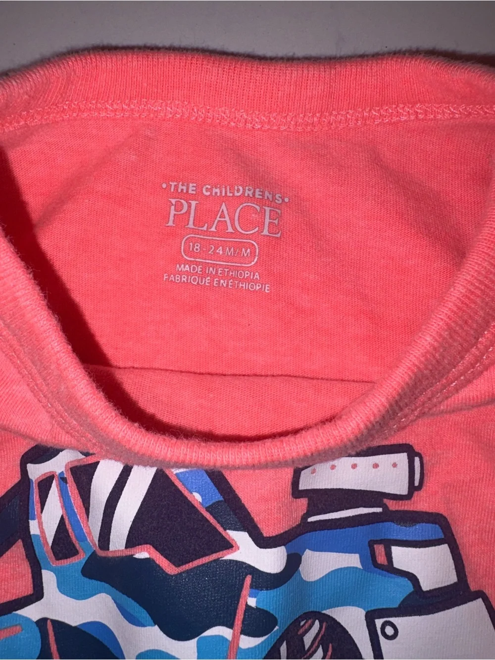The Children's Place Coral Tee with Gray Sweatpants Set